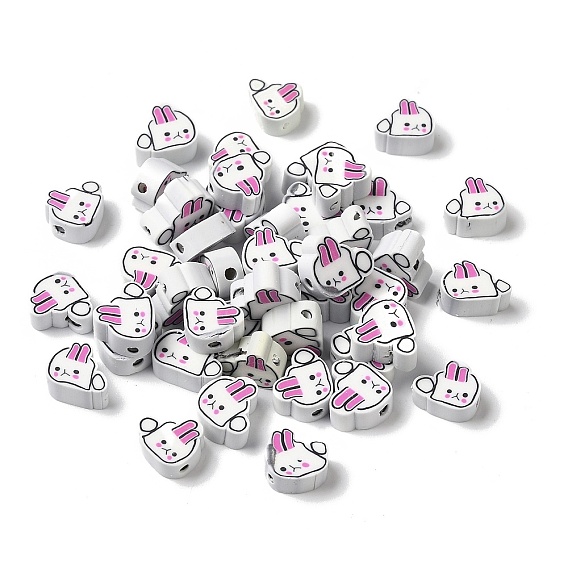 Бусины из полимерной глины , кролик