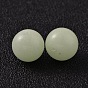 Half-hole Round Synthetic Luminous Stone Beads