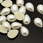 ABS Plastic Imitation Pearl Cabochons, Dyed, Drop, 14x10x4mm