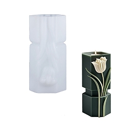 Силиконовые формы для свечей своими руками, для изготовления свечей, прямоугольник с тюльпаном