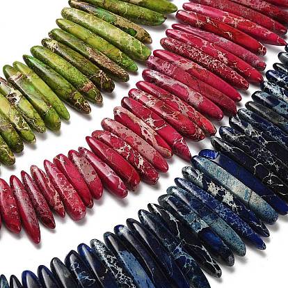 Натуральные имперские нитки из бисера яшмы, окрашенные, пуля