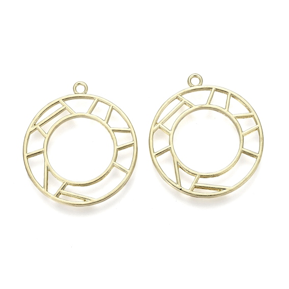 Подвесные подвески из сплава, для diy уф смолы, эпоксидная смола, Прессованные цветочные украшения, плоско-круглые