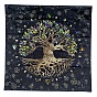 Velvet Fabric, Tarot Desk Fabric, Square with Tree of Life Pattern