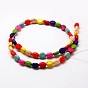 Oval Synthetic Turquoise Beads Strands, Dyed