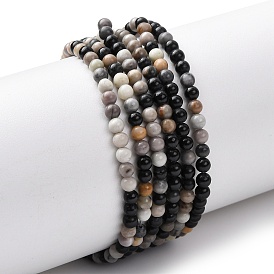 Натуральные нити из бисера пикассо, круглые