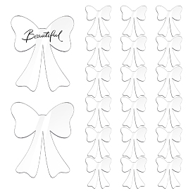 Акриловые пустые карточки для рассадки гостей, с бумажными наклейками, бантом