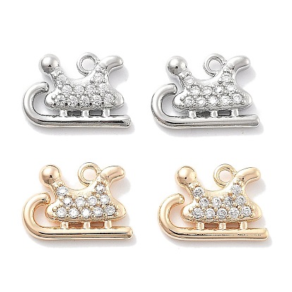 Подвески из прозрачного кубического циркония с микропейвом, без кадмия, без никеля и без свинца, санки