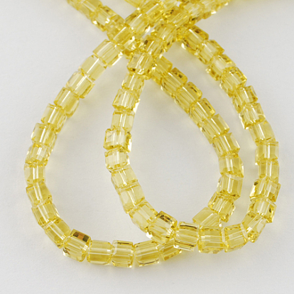 Glass Bead Strands, Faceted, Cube