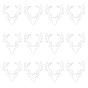 12Pcs Acrylic Cabochons, DIY Accessories for Resin Jewelry Making, Deer Shape