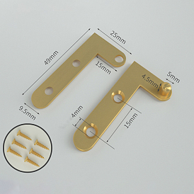 Bress Pivot Hinges Offset Knife Hinges, Rotating Hinges, for Wardrobe Door and Table Accessories