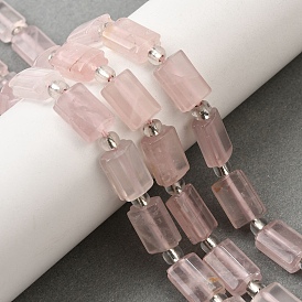 Природного розового кварца нитей бисера, прямоугольные, с бисером