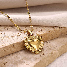 304 женские ожерелья с подвесками в форме сердца из нержавеющей стали