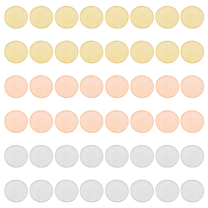 48шт. 3 цвета медные, алюминиевые и латунные листы, медный диск, плоско-круглые