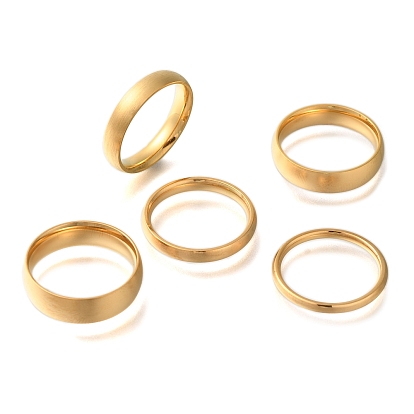 Ионное покрытие (IP) 304 кольца на палец из нержавеющей стали для женщин