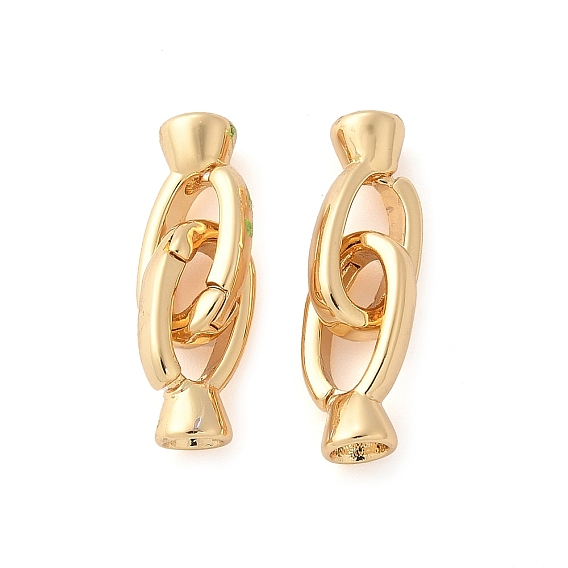 Овальные латунные раскладывающиеся застежки