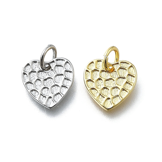 Латунные подвески, сердце прелести, долговечный, без свинца и без кадмия, стойки покрытие, с целью перехода в кольце