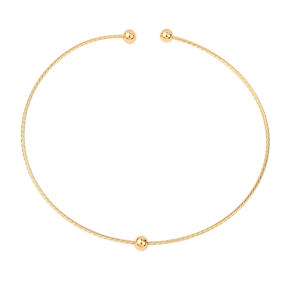 201 колье-чокер из нержавеющей стали, жесткое ожерелье для женщин, вакуумное покрытие pvd