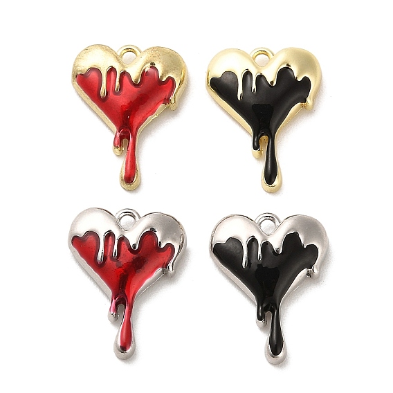 Подвески из эмали и сплава, очарование тающего сердца