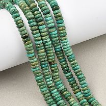 Natural Magnesite Beads Strands, Rondelle, Dyed