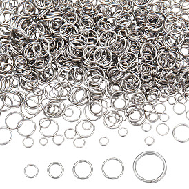 1000 шт 5 стиль 304 разъемные кольца из нержавеющей стали, кольца с двойной петлей