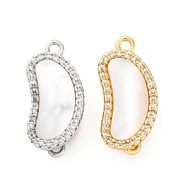 Латунные застежки из прозрачного кубического циркония с микропаве, без кадмия, без никеля и без свинца, с оболочкой из эпоксидной смолы, кешью