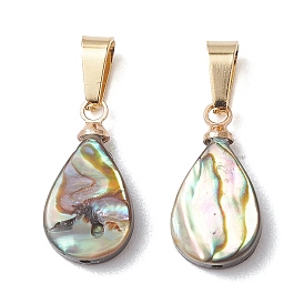 Кулон с панцирем, с 304 вывод из нержавеющей стали, слезинки