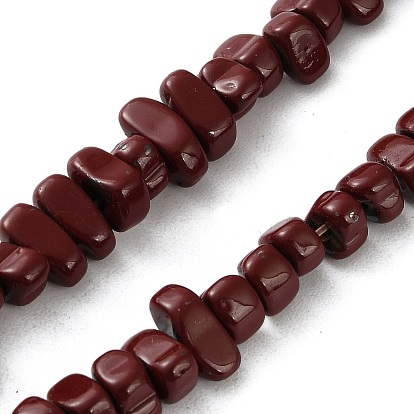 Нити синтетических немагнитных гематитовых бусин, окрашенных распылением, самородки