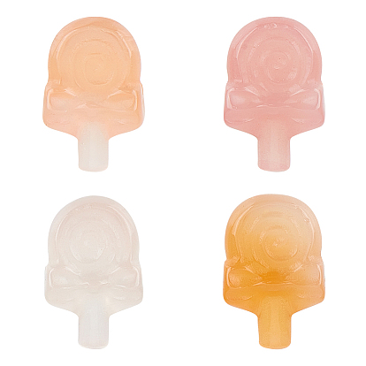 4 бусины из натурального агата