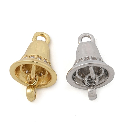 Латунные микро проложить кубического циркония подвески, колокол прелести, стойки покрытие, долговечный