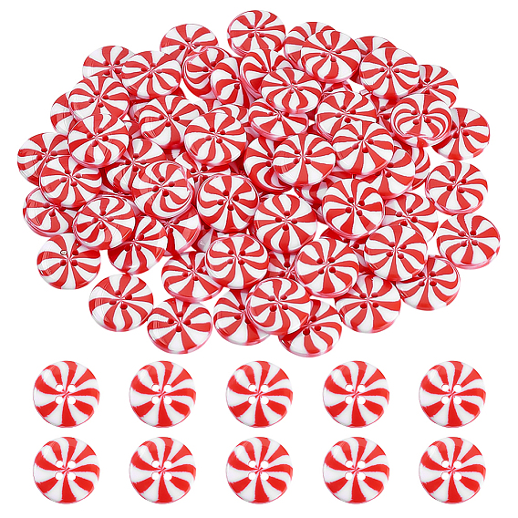 60шт. смоляные кнопки, 4-луночное, плоско-круглые