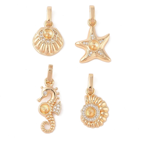 Латунные микро проложить кубического циркония кулон поручительств