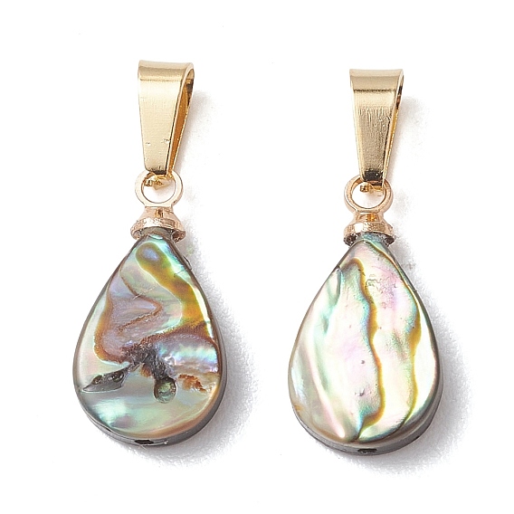 Кулон с панцирем, с 304 вывод из нержавеющей стали, слезинки