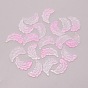 Glass Pendants, Double Engraving, Leaf Charms