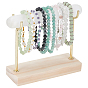 Подставки для демонстрации палочек/палочек из сплава и дерева, с натуральными гипсовыми декорациями, для браслетов