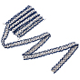 5 Yards Polyester Ribbons, with Plastic Imitation Pearl Beads, Garment Accessories