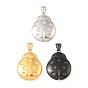 316 подвески из нержавеющей стали Locket, очарование божьей коровки, с 304 защелкой из нержавеющей стали на поручнях