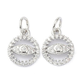 Латунь прелести циркония кубической, с целью перехода в кольце, долговечный, без свинца и без кадмия, плоские круглые с узором глаз