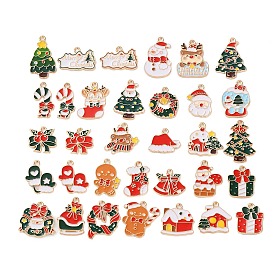 Подвески из эмали и сплава, Новогодняя тема, золотой свет