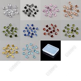 400 piezas 8 colores cabujones de circonita cúbica, facetados, diamante