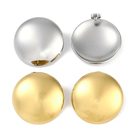 304 Stainless Steel Half Round Stud Earrings