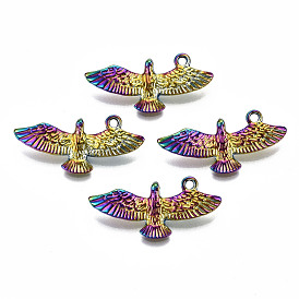 Rainbow Color Alloy Pendants, Cadmium Free & Lead Free, Eagle, Seagull Charms