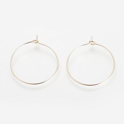Brass Hoop Earrings, Ring