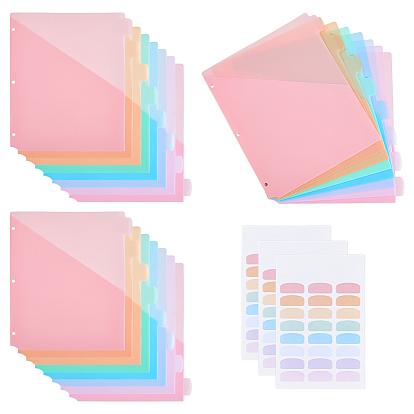 8шт. пластиковые разделители для папок, Вкладка индексной страницы для планировщика, блокнота и переплетных листов, прямоугольные