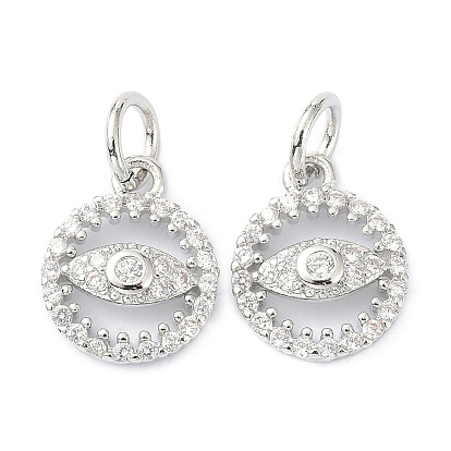 Латунь прелести циркония кубической, с целью перехода в кольце, долговечный, без свинца и без кадмия, плоские круглые с узором глаз