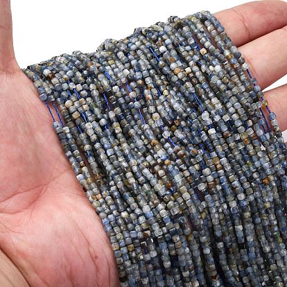 Натуральный кианитовые бисер пряди, граненые, кубические