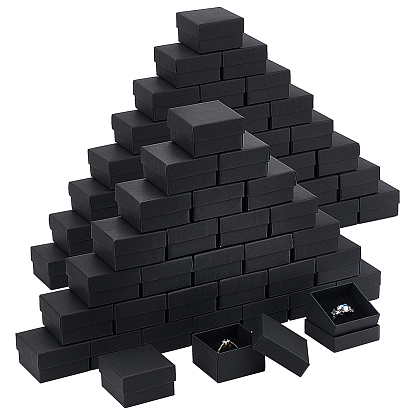 Квадратные бумажные коробки для хранения колец, подарочные коробки для свадебных сувениров, ящик для подарков