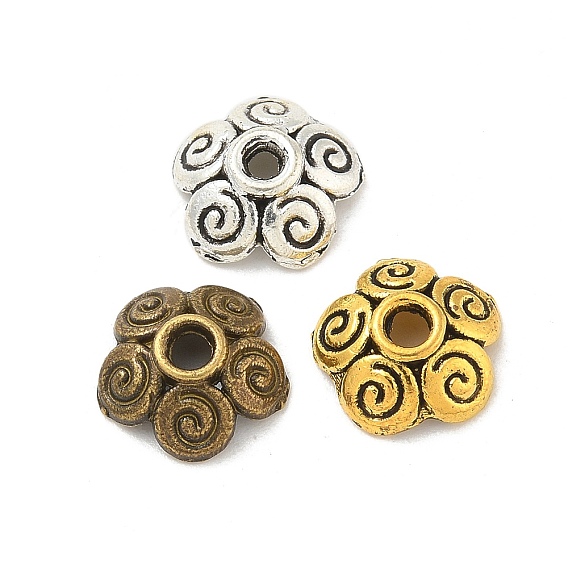 Сплавочные овальные бусины тибетского стиля , без кадмия и без свинца