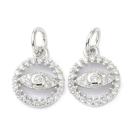 Латунь прелести циркония кубической, с целью перехода в кольце, долговечный, без свинца и без кадмия, плоские круглые с узором глаз