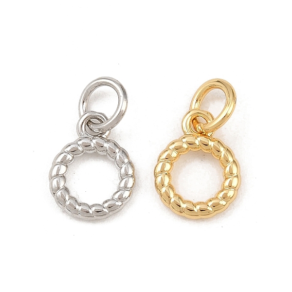 Латунные подвески, кольцо прелести, долговечный, без свинца и без кадмия, стойки покрытие, с целью перехода в кольце