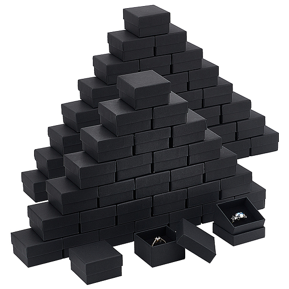 Квадратные бумажные коробки для хранения колец, подарочные коробки для свадебных сувениров, ящик для подарков